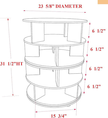 Kings Brand Furniture Cassidy Revolving Shoe Rack, Spinning Shoe Rack Tower - Image 2