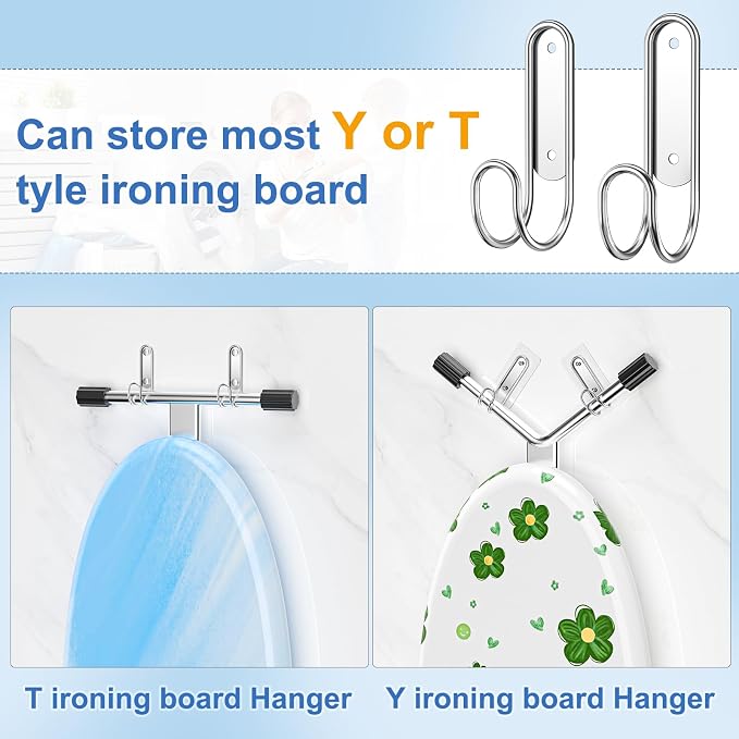 Ironing Board Holder Wall Mount, Durable Ironing Board Holder Stainless Steel - Image 2