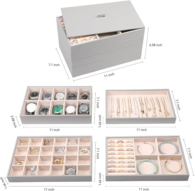 Voova Stackable Jewelry Organizer Tray - Image 5