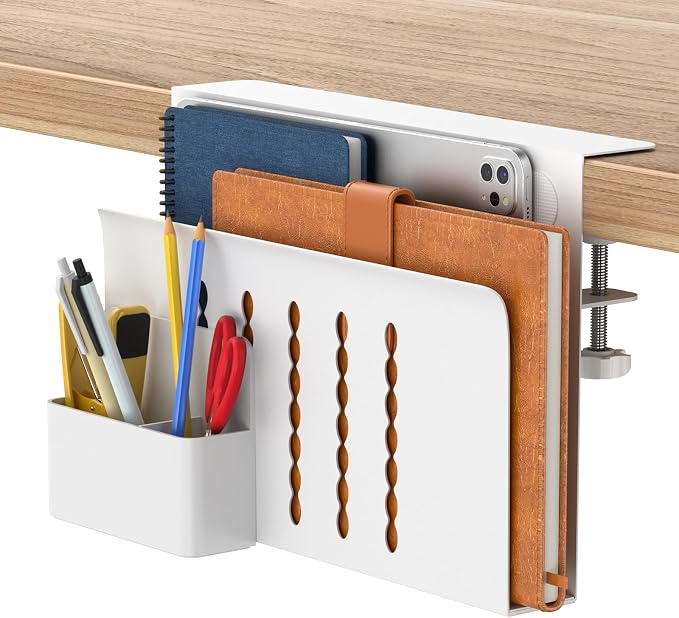 HAMOPY Desk Side Storage, Single-Layer Steel Hanging Desk Organizer by HAMOPY