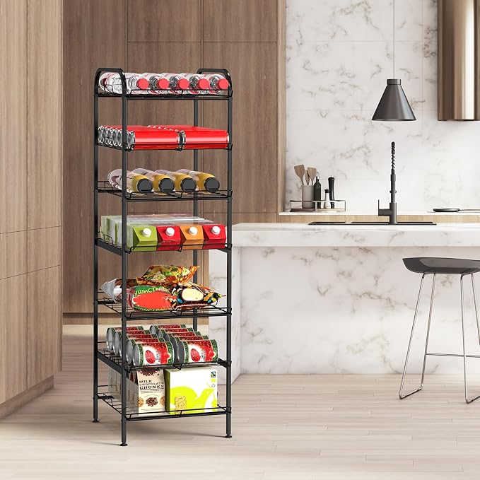 BTY Water Bottle Organizer 7 Tier Freestanding Water Bottle Storage Organizer - Image 5