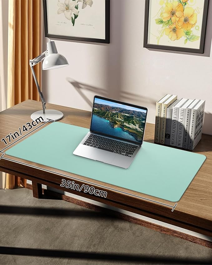 Non-Slip Desk mat, PULeather Desk Pad Protector, Office Desk Mat, Large Mouse - Image 2