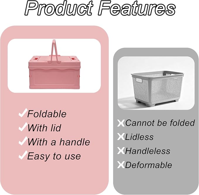 Foldable Small Plastic Baskets - Image 4