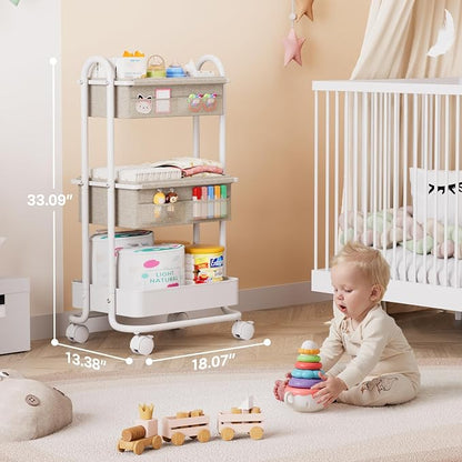 Modanais Baby Diaper Caddy Organizer Cart - Image 2