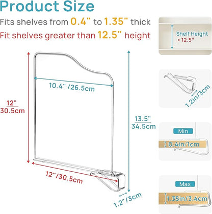 Vtopmart 12" Extra Tall x 12" Deep Shelf Dividers - Image 2