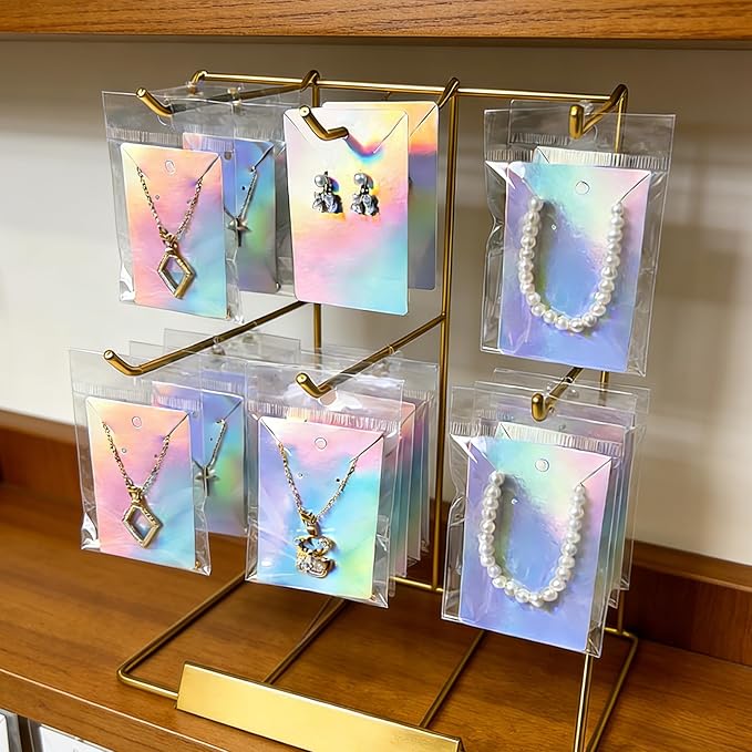 300pcs Holographic Earring Card Holder Paper Tags - Image 4