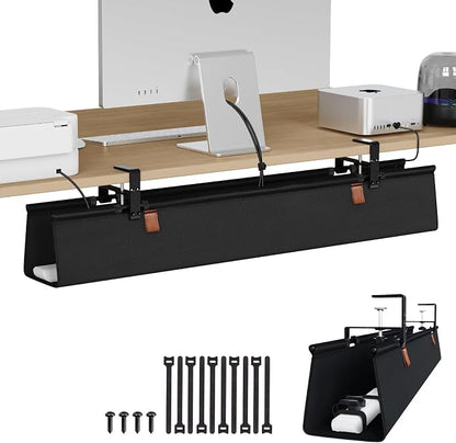 Zilink No Drill Under Desk Cable Management Tray 40" Cord Organizer by Zilink