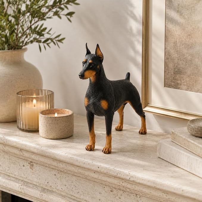 Comfy Hour 7" Doberman Dog Figurine, Realistic Lifelike Animal Statue, Standing - Image 8