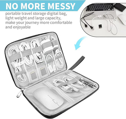 Lcsmaokin Electronics Organizer Travel Case, Electronic Accessories Storage Bag - Image 2