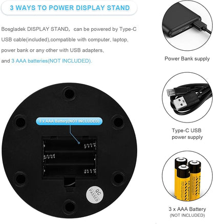 Motorized Rotating Display Stand, 5in/11lbs Load, 360° Rotating Platform - Image 4