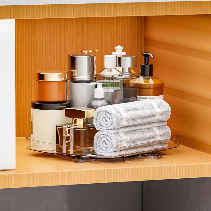 Yieach Clear Refrigerator Lazy Susan Turntable, 11.9''x10.2'', Square Fridge - Image 7