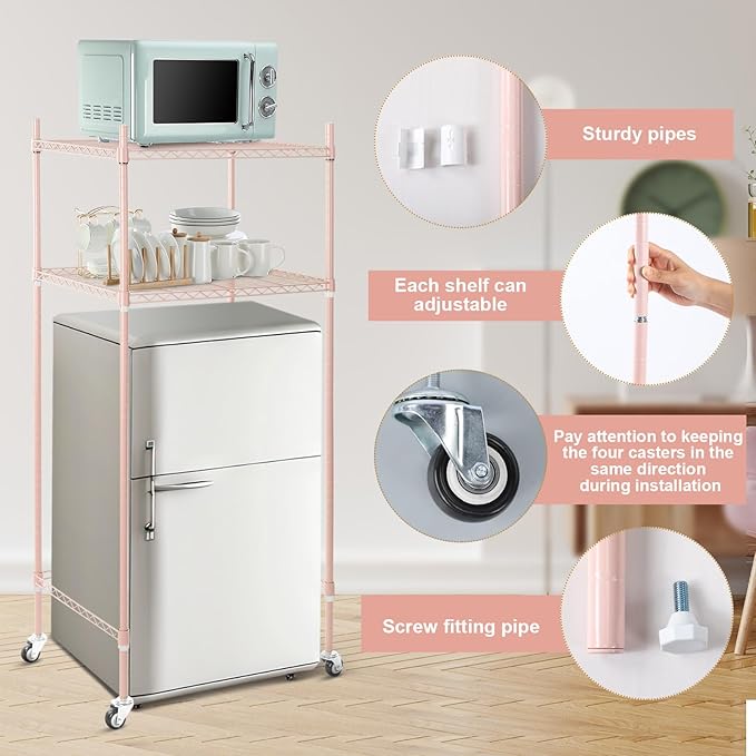 Tandefio 2 Tier Mini Fridge Stand - Image 4