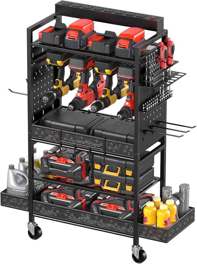 CCCEI Garage Power Tools Organizer Cart by CCCEI