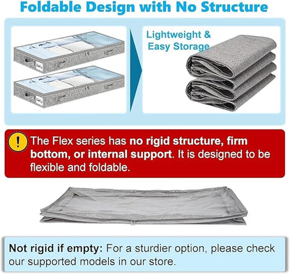 3 Inch Low Profile Under Bed Storage Drawer 2 Pack, Lightweight Underbed - Image 5