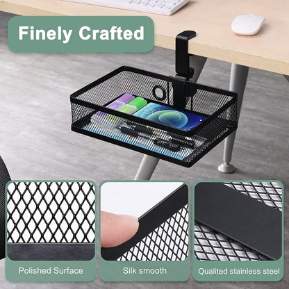 ROSLINE Under Desk Storage Organizer, Clamp on Drawer Basket, Hanging Storage - Image 5