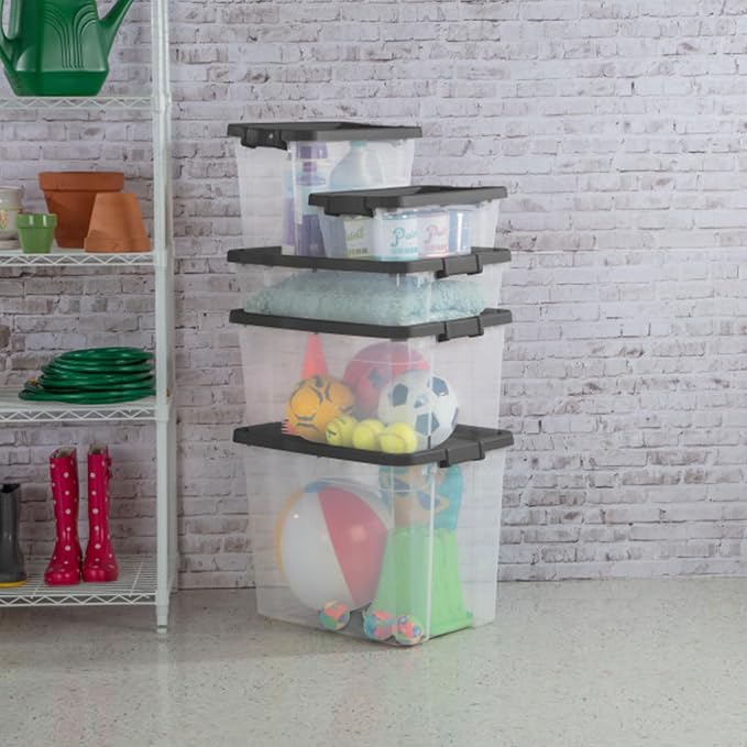 Sterilite 18-Pack Modular Stacker Box, Durable Clear Plastic Storage Bins - Image 8