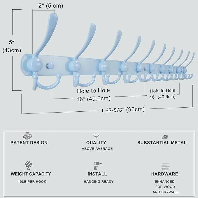 Dseap Coat Rack Wall Mount - Image 6