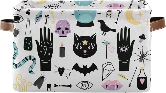 ZAZYXTJ Witch Storage Basket for Shelves Open Storage Bin 1Pack | Foldable by ZAZYXTJ