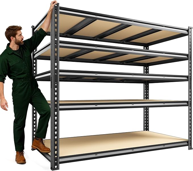 59.9" W Garage Shelves 2230LBS Metal Shelving, 5 Tier Adjustable Garage Storage by Unknown