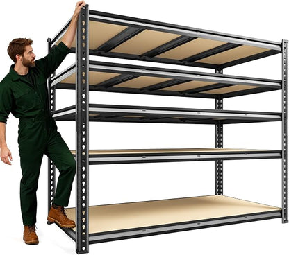 59.9" W Garage Shelves 2230LBS Metal Shelving, 5 Tier Adjustable Garage Storage by Unknown