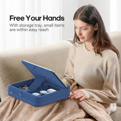 KDD Tablet Pillow Stand with Storage, Foldable iPad Holder - Image 2