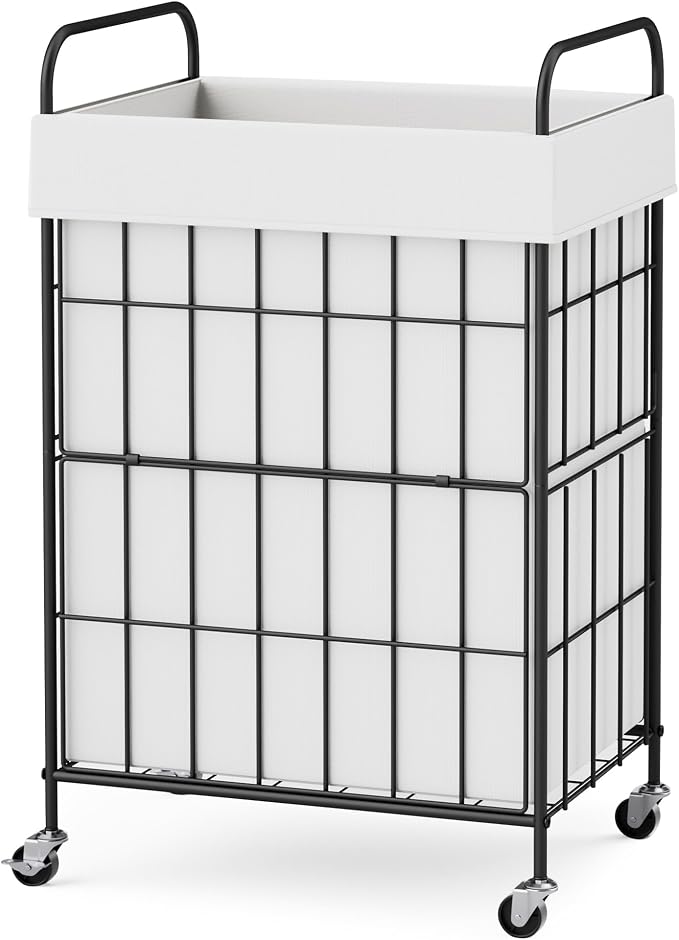 Laundry Hamper with Wheels, 90L Laundry Basket with Handle, Laundry Sorter with by Heeytilly