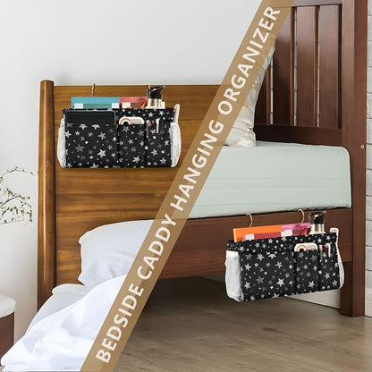 Sparkly Silver Stars Bedside Caddy - Image 7