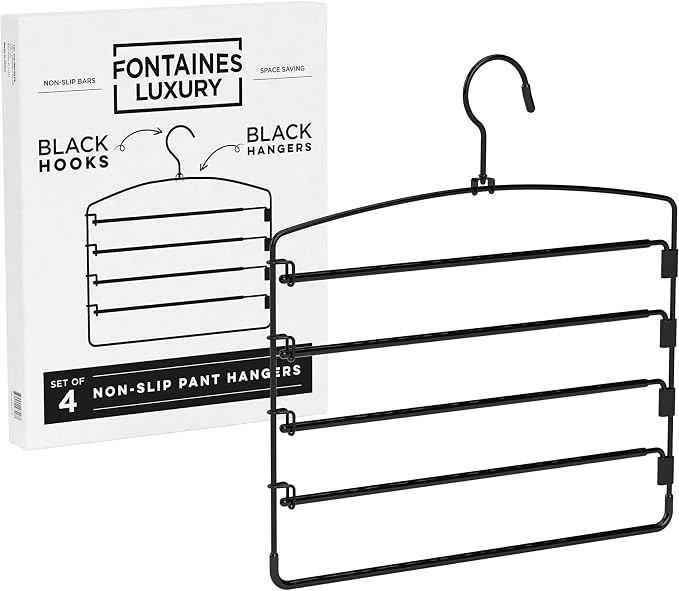 Fontaines Luxury 5 Tier Pants Hangers 4 Pack - Image 2