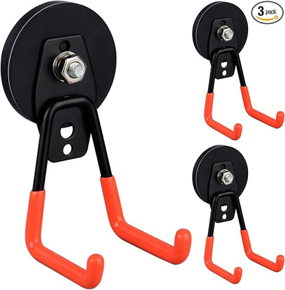 ULIBERMAGNET Heavy Duty Large Garage Magnet Hooks, 3 Pack Strong Storage by ULIBERMAGNET