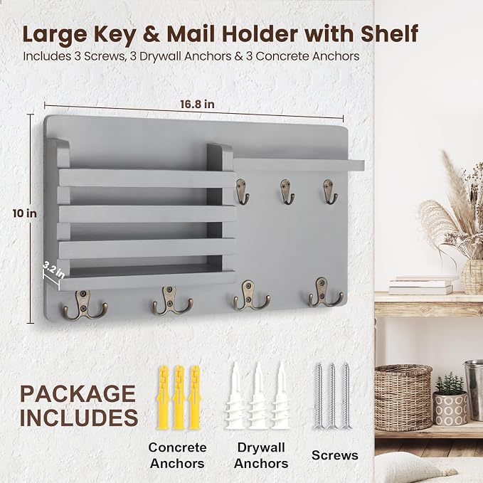 Nekon Mail Holder for Wall Mail Organizer - Image 7