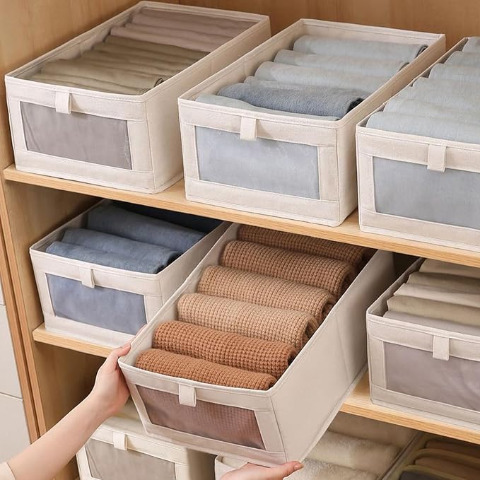 Linen Closet Organizers and Storage, 2 Pack Linen Closet Baskets - Image 3