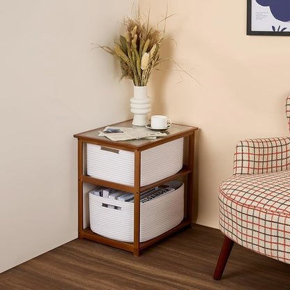 Large Storage Baskets for Organizing, Closet Shelf Baskets for Clothes Blanket - Image 8