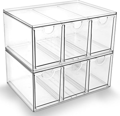 Prsildan Tea Bag Organizer K Cup Holder Drawer Coffee Pods Storage, 2 Pack | by Prsildan