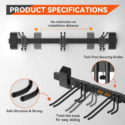 32" Ski & Snowboard Wall Rack – Heavy-Duty Wall Mounted Ski Storage - Image 3