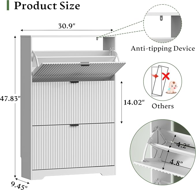 Xixini Shoe Storage Cabinet for Entryway - Image 2