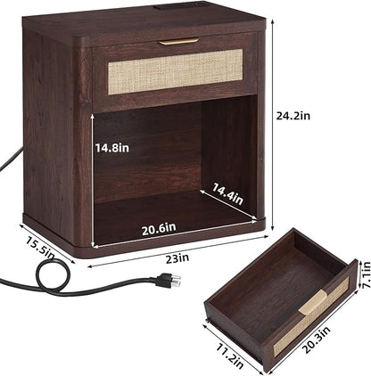 LEYAOYAO Rattan Nightstands Set of 2 - Image 3
