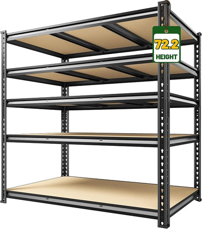 2800 LBS Garage Shelving 72.2" H Garage Storage Shelves, 5 Tier Adjustable by Unknown