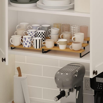 Furinno RAVEL Kitchen Countertop Organizer Set of 2, 3-Tier Nesting Metal Frame - Image 2