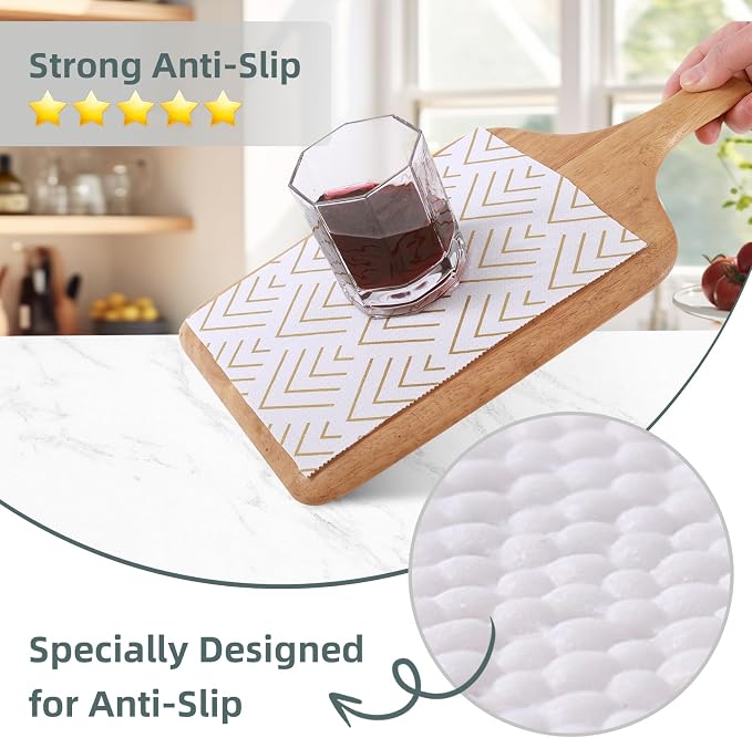 Shelf Liner for Kitchen Cabinets 12in x 10FT Non Adhesive Drawer Liner Non-Slip - Image 2