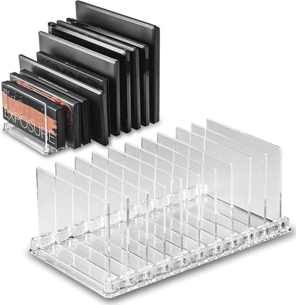 byAlegory Acrylic Makeup Eyeshadow Palette Organizer W/ Removable Dividers | 10 by BYALEGORY