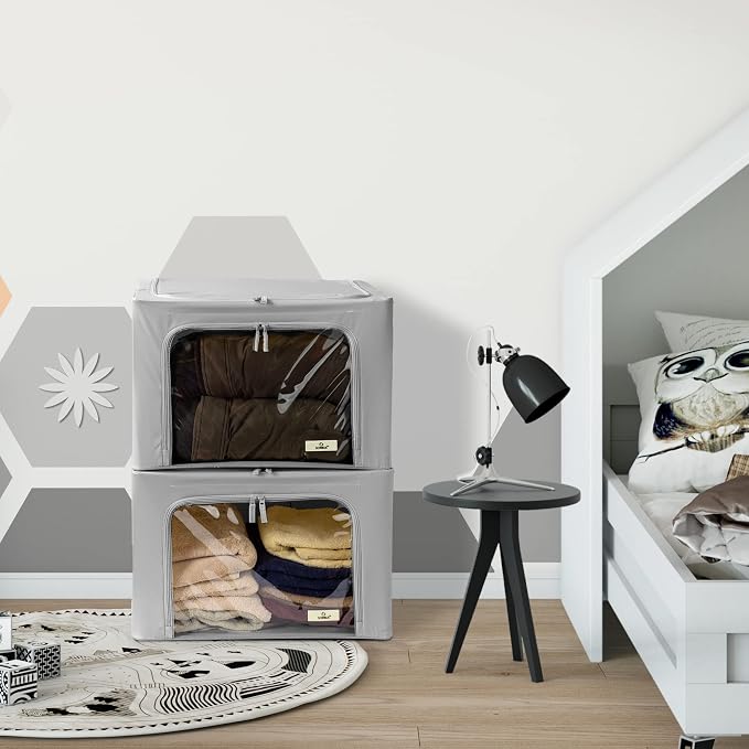 Sorbus Storage Bins with Metal Frame - Image 7
