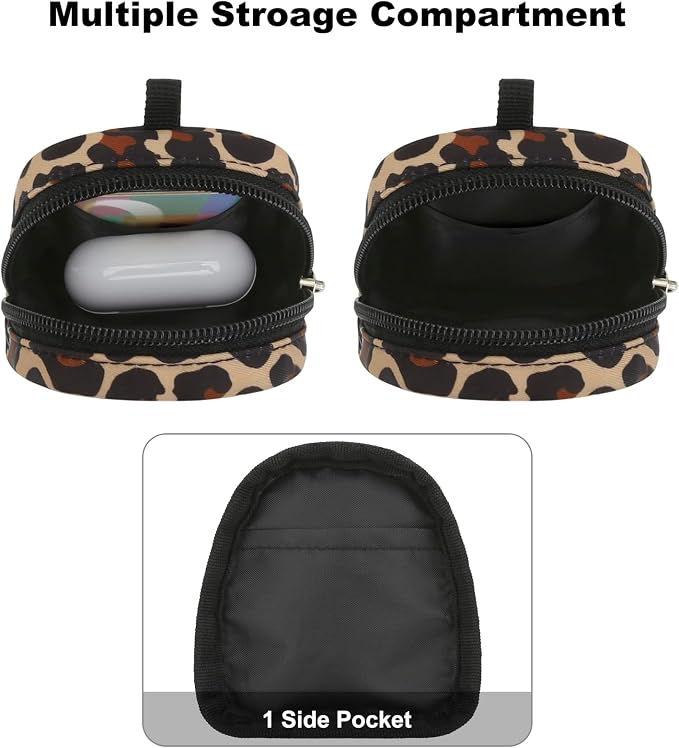 Mini Coin Purse, Keychain Zip Wallet Card Holder | Water-repellent ripstop nylon - Image 3