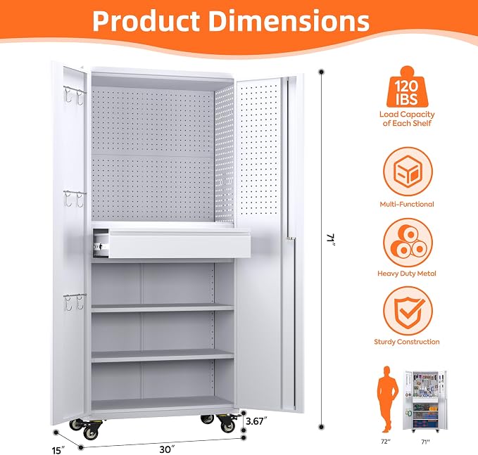 Aobabo Metal Storage Cabinet - Image 3