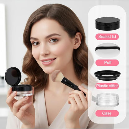 2 Pcs Loose Powder Containers, 0.7/0.17 Ounce Foundation Container Portable - Image 5
