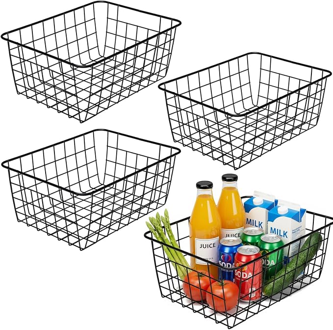 Kitchen Wire Baskets Farmhouse Decor Metal Food Storage Organizer, Household by Aeggplant
