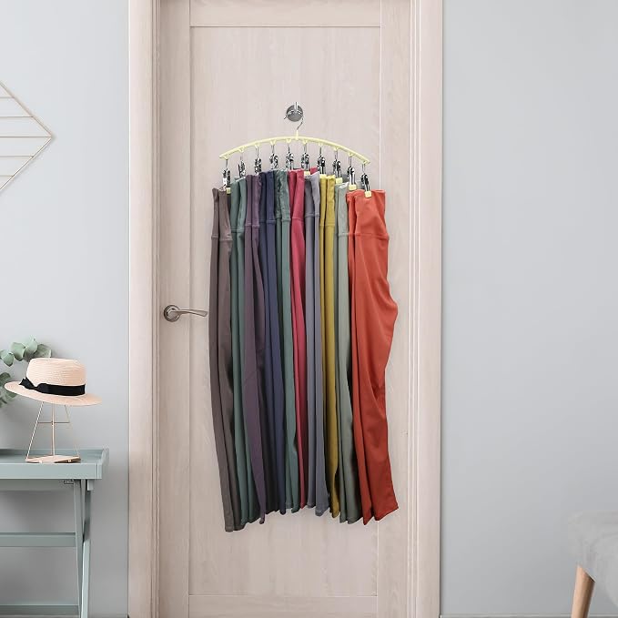 Volnamal Legging Organizer for Closet, 4 Pack Metal Yoga Pants Hangers - Image 7