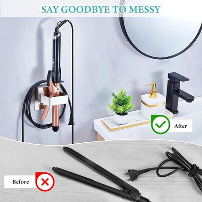 Straighteners Holder Wall Mounted Curling Iron Holder Metal Hair Dryer Holder - Image 8