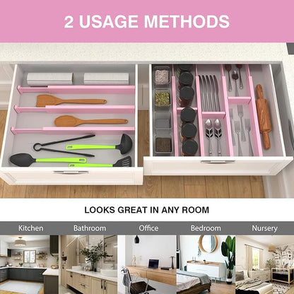ANTOWIN Expandable Bamboo Drawer Dividers Organizers, Drawer Separators Splitter - Image 6