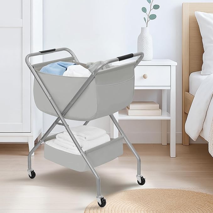 STORAGE MANIAC Collapsible Laundry Cart - Image 7