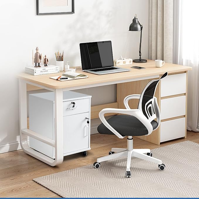 File Cabinet with Lock and Drawer, Mobile Under Desk Storage Cabinet with 360° - Image 7